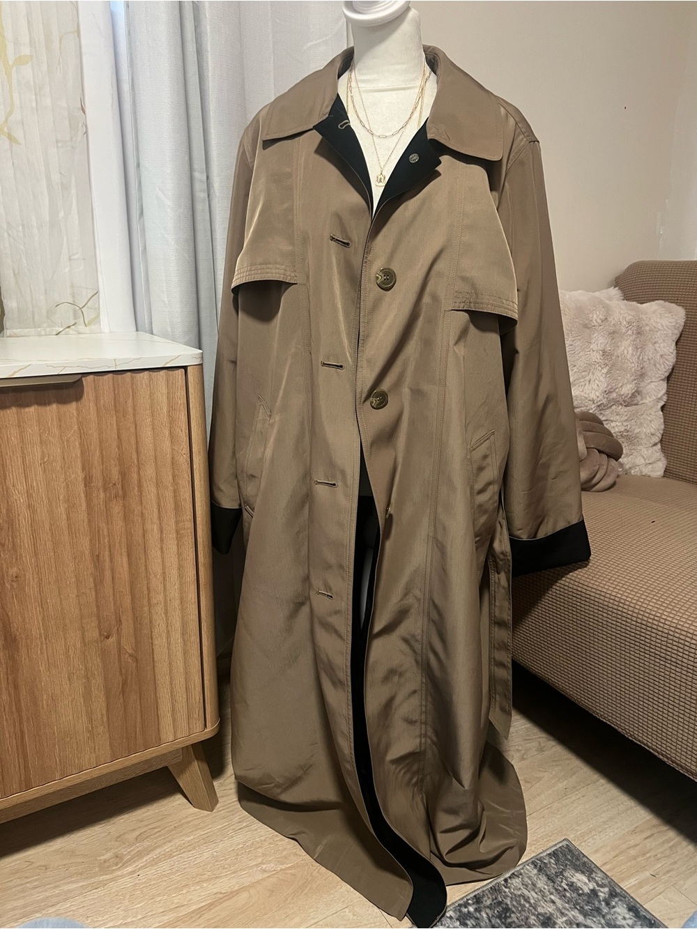 Misty Harbor Long Trench Coat